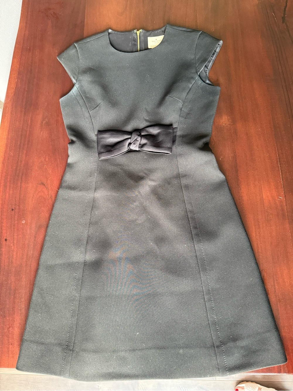 Kate Spade Classic Black Bow-Accent Sleeveless A-Line Dress - Picture 5 of 11
